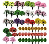 NA Woohome 60 Pz Modello Alberi Albero Modello Misto, Albero Modello Miniatura Misto Colori Misto Treno Albero Alberi Scenari Ferroviario per Lo Scenario Fai da Te Paesaggio (Stile 1)