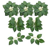 NA Woohome Artificiali di Seta di Foglie Verdi, 150 Pz Verde Artificiali Foglie Foglia di Rosa, Faux Foglia di Rosa per Decorazioni per Feste di Mazzi Fai Da Te Rose Vine Wreath Ghirlande Forniture