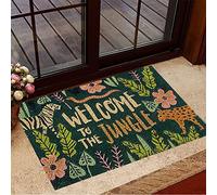 NA zerbino Ingresso Benvenuto nello zerbino della Giungla Vari Animali della Foresta pluviale Tropicale Piante Regali per la Nuova casa Decorazioni mobili soprammobili