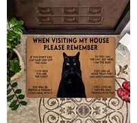 NA Zerbino Ingresso Gatto Nero - Quando Visiti La Mia Casa Ricorda Lo Zerbino Divertente Davanti - Regalo Decorazioni Mobili Soprammobili