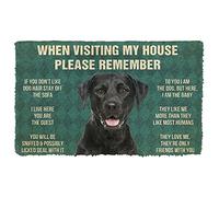 NA Zerbino Ingresso Si Prega di ricordare Lo zerbino Personalizzato Black Labrador Retrievers House Rule Decorazioni mobili soprammobili