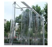 NA ZHANGQINGXIU Telo Impermeabile Esterno,Telo Trasparente Parabrezza per Patio Gommino Antistrappo in PVC Antiruggine 420GSM con Sfera Elastica per Copertura Pergola, Tenda da Campeggio, Veranda