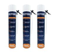 NA92 POLYFOAM Schiuma Poliuretanica Universale per Sigillare Incollare Riempire Isolare Coibentare Insonorizzare 750ML NA92 PRO (3, Manuale)