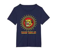 Naam Tamilar Party Katchi Logo Simbolo Seeman Supporter Maglietta, Donna Plus-Size, Navy, 1X