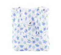 Naapesi Borsa Donna in Velluto a Coste,Tote Bag Grande e Morbida,Shopper Riutilizzabile Lavabile,Motivo Floreale,Fresco,Adatto all'estate,Stile Casual,per Uso Quotidiano, Viaggi, Ufficio e Scuola