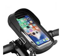 Naapesi Porta Cellulare Bici Impermeabile, Borsa Porta Cellulare Bici da Manubrio,Borsa Manubrio Bici con Parapioggia,Porta Telefono Bici Girevole a 360°,per Smartphone da 4,5-6,4 Pollici