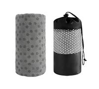 Naapesi Telo Yoga Antiscivolo Grip, Morbido Tappetino da Yoga,Coperta Yoga,Asciugatura Rapida Telo da Yoga Asciugamano,Antiscivolo, Microfibra, Super Morbido,per Lo Fitness, Esercizi e Sport (Grigio)