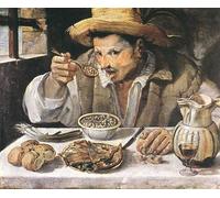 NAAYRASA Dipinti Famosi Stampa Vintage Stampe D'Epoca il Mangiafagioli di Annibale Carracci per L'arredamento del Soggiorno 60x90cm