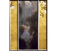 NAAYRASA Famoso Poster Quadri Moderni Quadri su Tela Astratti Allegoria amore Dipinto di Gustav Klimt di Gustav Klimt per la Decorazione Domestica dell'ufficio 60x90cm