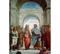 NAAYRASA Famoso Poster Quadri Moderni Quadri su Tela Astratti Aristotele e Platone Particolare della Scuola di Atene nella Stanzaa Segnatura di Raffaello Sanzio Raphael 60x90cm