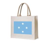 NABEAR Bandiera della Micronesia Borsa Tote in Tela - Borsa per la spesa ecologica riutilizzabile, borsa a tracolla per donna