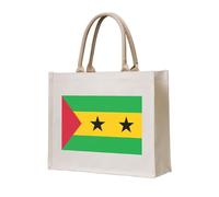 NABEAR Bandiera di Sao Tomé e Principe Borsa Tote in Tela - Borsa per la spesa ecologica riutilizzabile, borsa a tracolla da donna
