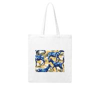 NABEAR Blu Camo Canvas Shopping Bag-Riutilizzabile, Eco-Friendly Con Stampato Borsa A Tracolla Tote Bag Per Le Donne