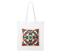 NABEAR Borsa della spesa della tela del modello del tessuto di lana-riutilizzabile, ecologica con la borsa a tracolla stampata Tote Bag per le donne