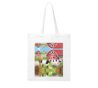 NABEAR Borsa per la spesa in tela con animali della fattoria, riutilizzabile ed ecologica con borsa a tracolla stampata per le donne