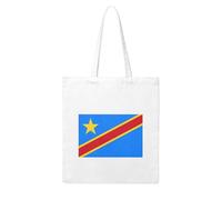 NABEAR Borsa per la spesa in tela con bandiera del Congo, riutilizzabile ed ecologica con stampa a tracolla borsa tote per donne
