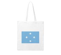 NABEAR Borsa per la spesa in tela con bandiera della Micronesia, riutilizzabile ed ecologica, con stampa a tracolla, borsa tote per donne