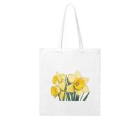 NABEAR Borsa per la spesa in tela con fiori di narciso-riutilizzabile, ecologica con stampa a tracolla borsa tote per le donne
