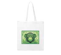 NABEAR Borsa per la spesa in tela con scimmia intelligente, riutilizzabile, ecologica, con stampa a tracolla, da donna
