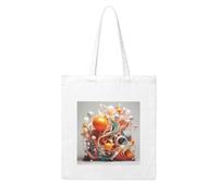 NABEAR Borsa per la spesa in tela con vortici e palline colorate 3D, riutilizzabile ed ecologica con stampa a tracolla borsa tote bag per le donne