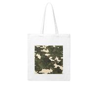 NABEAR Borsa per la spesa in tela mimetica militare, riutilizzabile, ecologica con borsa a tracolla stampata per le donne