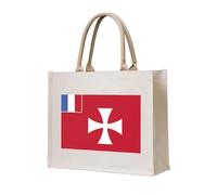 NABEAR Borsa tote in tela con bandiera delle isole Wallis e Futuna, borsa per la spesa ecologica riutilizzabile, borsa a tracolla da donna
