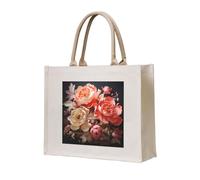 NABEAR Borsa tote in tela con peonie dai colori vivaci - Borsa per la spesa riutilizzabile ecologica, borsa a tracolla per donna