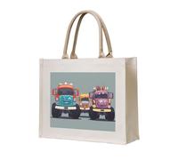 NABEAR Cute Monster Trucks Canvas Carry Tote Bag - Eco-Friendly Riutilizzabile Shopping Bag,Borsa a tracolla per le donne