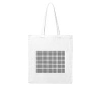 NABEAR Gray Plaid Lines Canvas Shopping Bag-Riutilizzabile, Eco-Friendly Con Stampato Borsa A Tracolla Tote Bag Per Le Donne