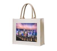 NABEAR Hong Kong Canvas Carry Tote Bag - Borsa per la spesa ecologica riutilizzabile, borsa a tracolla da donna