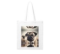 NABEAR Imagen De Pug - Borsa per la spesa in tela, riutilizzabile ed ecologica, con stampa a tracolla, da donna