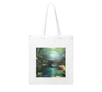 NABEAR Little Bridge In The East - Borsa per la spesa in tela, riutilizzabile, ecologica, con stampa a tracolla, da donna