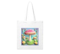 NABEAR Meravigliosa borsa per la spesa in tela a forma di funghi, riutilizzabile, ecologica, con stampa a tracolla, da donna