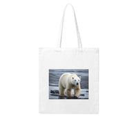 NABEAR Polar Bear - Borsa per la spesa in tela, riutilizzabile, ecologica, con stampa a tracolla, da donna