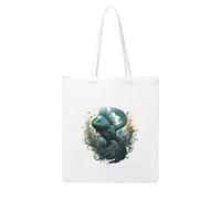 NABEAR The Green Flying Fish - Borsa per la spesa in tela, riutilizzabile ed ecologica, con stampa a tracolla, da donna