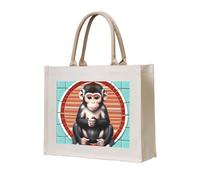 NABEAR The Silent Monkey Canvas Carry Tote Bag - Borsa per la spesa ecologica riutilizzabile, borsa a tracolla per donna