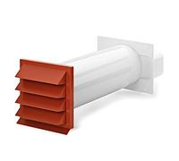 K-Klima-R Flow 125 Manicotto da Parete, Rosso Mattone