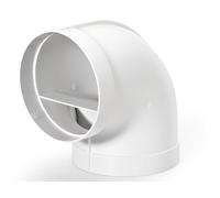 Naber R-RBV flow 125 - Tubo curvo 90°, colore: Bianco