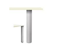 Naber Rodi Quadrato Piedi in alluminio. stuetzfuss altezza, colore acciaio inox 1100 mm