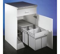 Naber Trenta 6 Pattumiera Da Incasso 3 Scomparti 32 L Grigio Alluminio