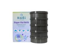 NABI LITTLE STEPS Ricarica Compatibile con Sistema di Smaltimento Avanzato per Pannolini Tommee Tippee Twist and Click. Confezione da 5 Ricariche Profumate, Facili e Convenienti
