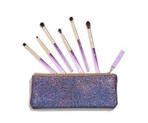 Nabla Amethyst Detail Eye Brush Set | Set Completo Pennelli trucco per Make-Up Occhi Professionale 100% vegan | Design elegante color viola ametista, ideale come regalo.