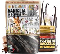 Nabür - 40 gr Polvere di Vaniglia Bourbon d'Africa, Premium, Baccello di Vaniglia Macinato Non Esausto, Non Zuccherata, Senza Additivi - Vanilia Planifolia