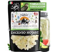 Nabür - Incenso Grani Oman Hojari Verde 50 gr | Hojari Grain Incense del Sultanato dell'Oman | Raro, balsamico, traslucido bianco verde legnoso