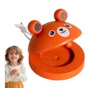 Nacchere a mano,Nacchere a dita Giocattolo a percussione per strumenti | Simpatico tabellone per applaudire con le dita della mano con motivo animale e cordino per i giocattoli per la edu
