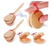 Nacchere da Dito in Legno 4 Pezzi, Strumento Percussione
