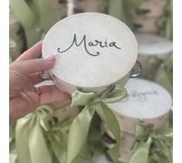 Nacchere Mini Personalizzate per Matrimonio, Nacchere in Legno Personalizzate in Bulk per Festa, Biglietti da Posto, Bomboniere Personalizzate per Matrimonio per Ospiti, per Bambini e Adulti (15 cm)