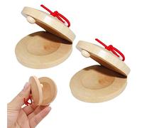 Nacchere, Nacchere in Legno, Nacchere da Dita, Nacchere Clap, Battagli Ritmici in Legno Strumento Musicale a Percussione Giocattolo Mini Nacchere, Nacchere da Dito in Legno per i Più Piccoli Bambini