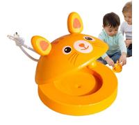 Nacchere per bambini,Nacchere in legno Strumento musicale a percussione | Nacchere con dita a mano con motivo animale con spago per i giocattoli per la educazione, per i più piccoli, per l'apprend