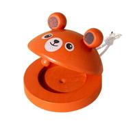 Nacchere per dita in legno, nacchere per bambini Giocattolo a percussione | Simpatico tabellone per applaudire con le dita della mano con motivo animale e cordino per i gioc